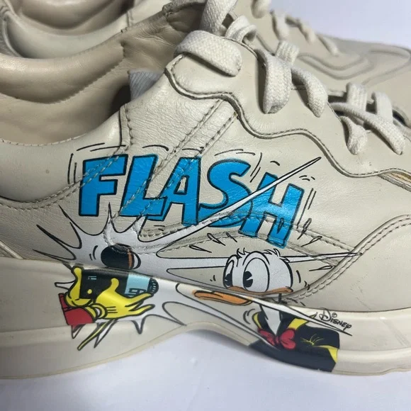 Gucci Disney  Leather Sneakers - Picture 4 of 16